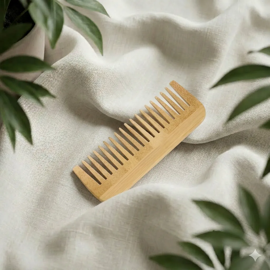 Compact bamboo comb