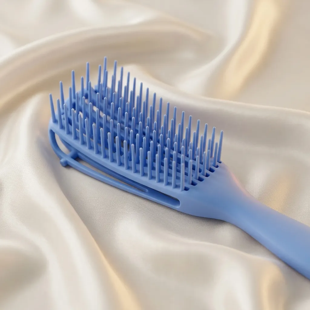 Nuyaé Sculpt Defining Octopus Brush with matte black finish, flexible ventilated body, and multi-row smooth bristles for curl definition