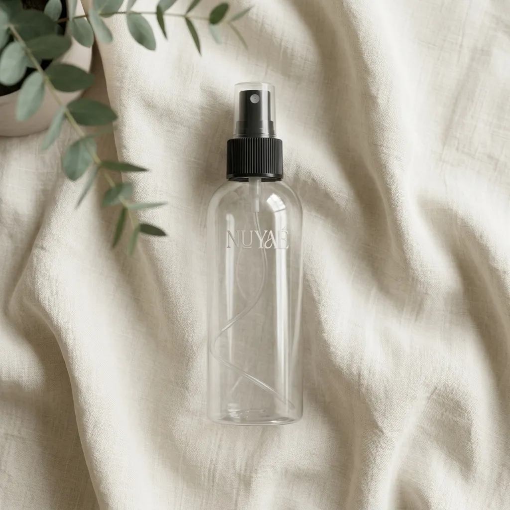 transparent spray bottle